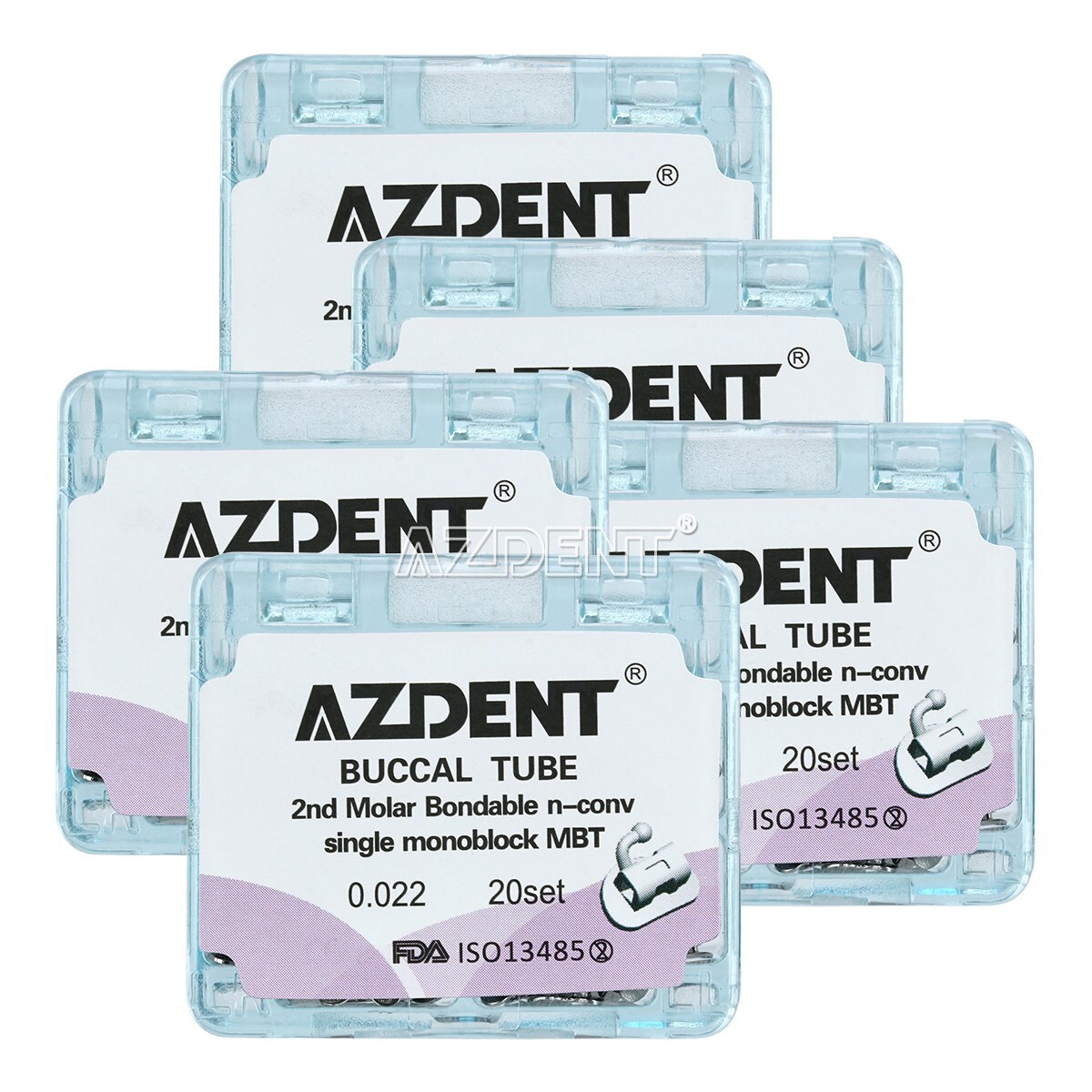 AZDENT Dental Orthodontic Buccal Tubes 1st 2nd Molar Tube Roth MBT 022 Bondable