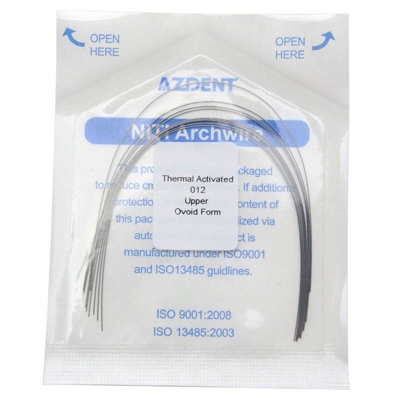 Dental Ortho Super Elastic Niti Arch Wire Round Ovoid Form for Bracket Braces CE