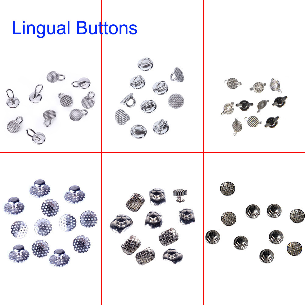 AZDENT Dental Orthodontic Lingual Buttons Bondable Round Base/ Button Chain
