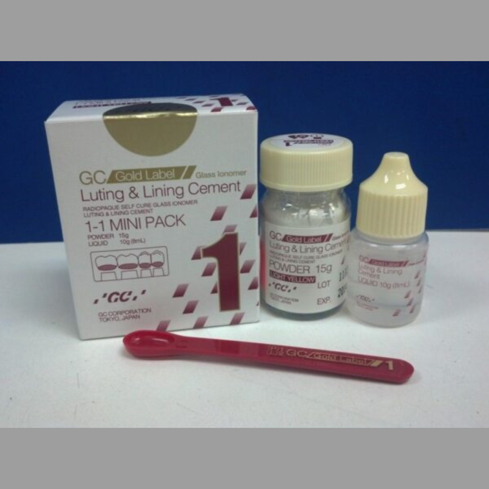 GC Fuji 1 Mini Pack Dental Glass Ionomer Luting Cement GIC Crown Bridge Bonding