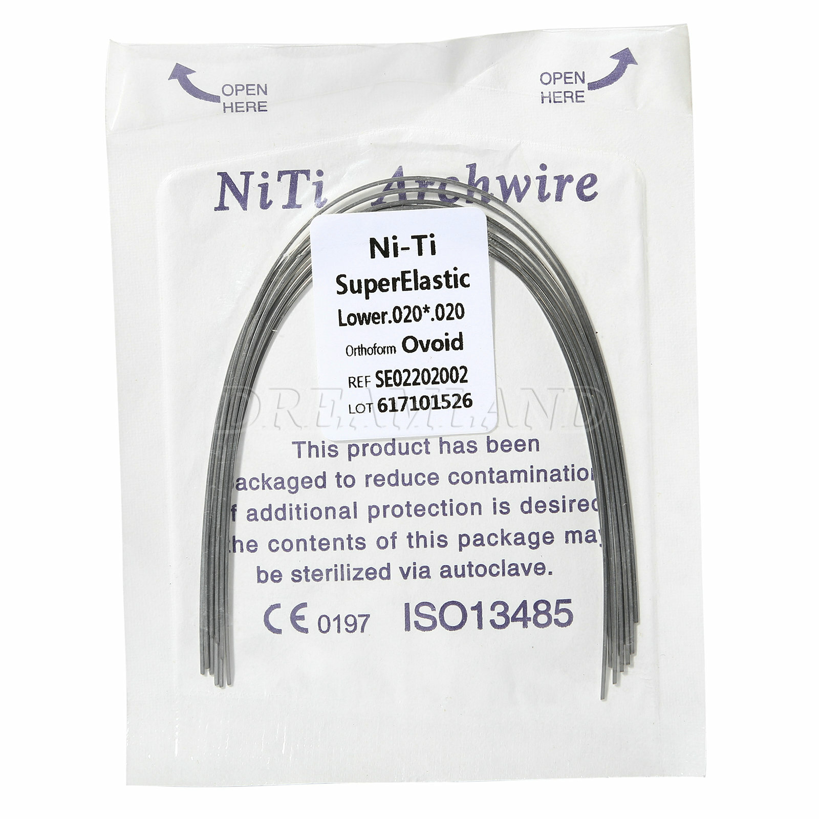 Dentales Ortodoncia Arcos de Súper Elásticos NITI Rectangular Alambres de Arco