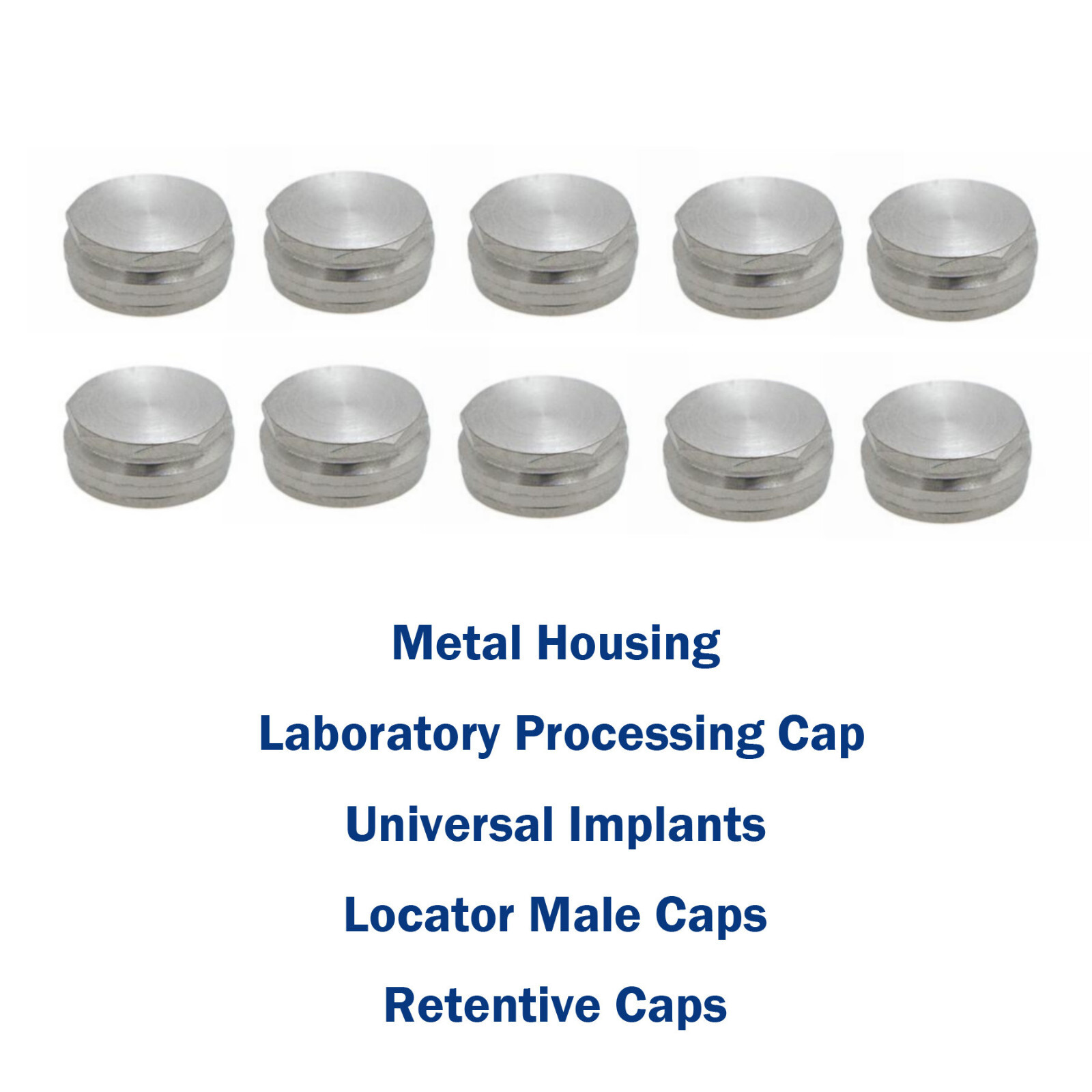 10Pcs Dental Strong Retentive Caps Overdenture Inserts for Locat0r Abutments