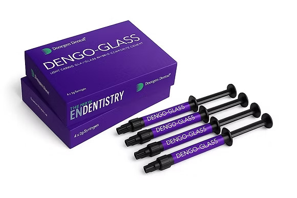 3 Kits of Dental DENGOGLASS Light Cured Glass Ionomer Restorative Cement 4 x 2gm