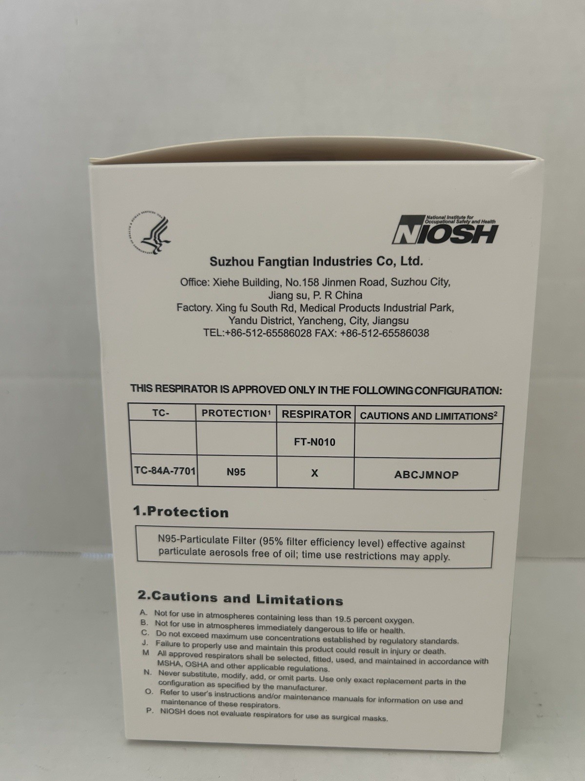 FLTR N95 Particulate Respirator Masks *Set of 20*