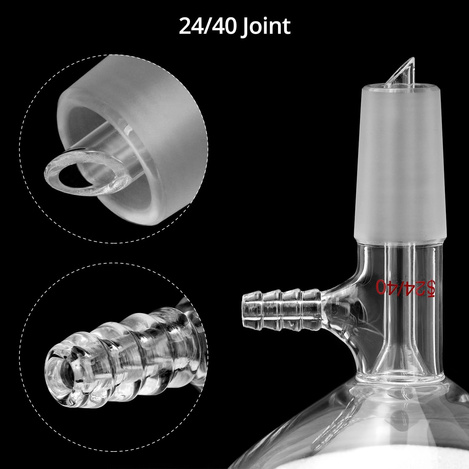 500mL Buchner Funnel G1 Coarse Frit 24/40 Joint Vacuum 94mm ID Lab Glass Filters