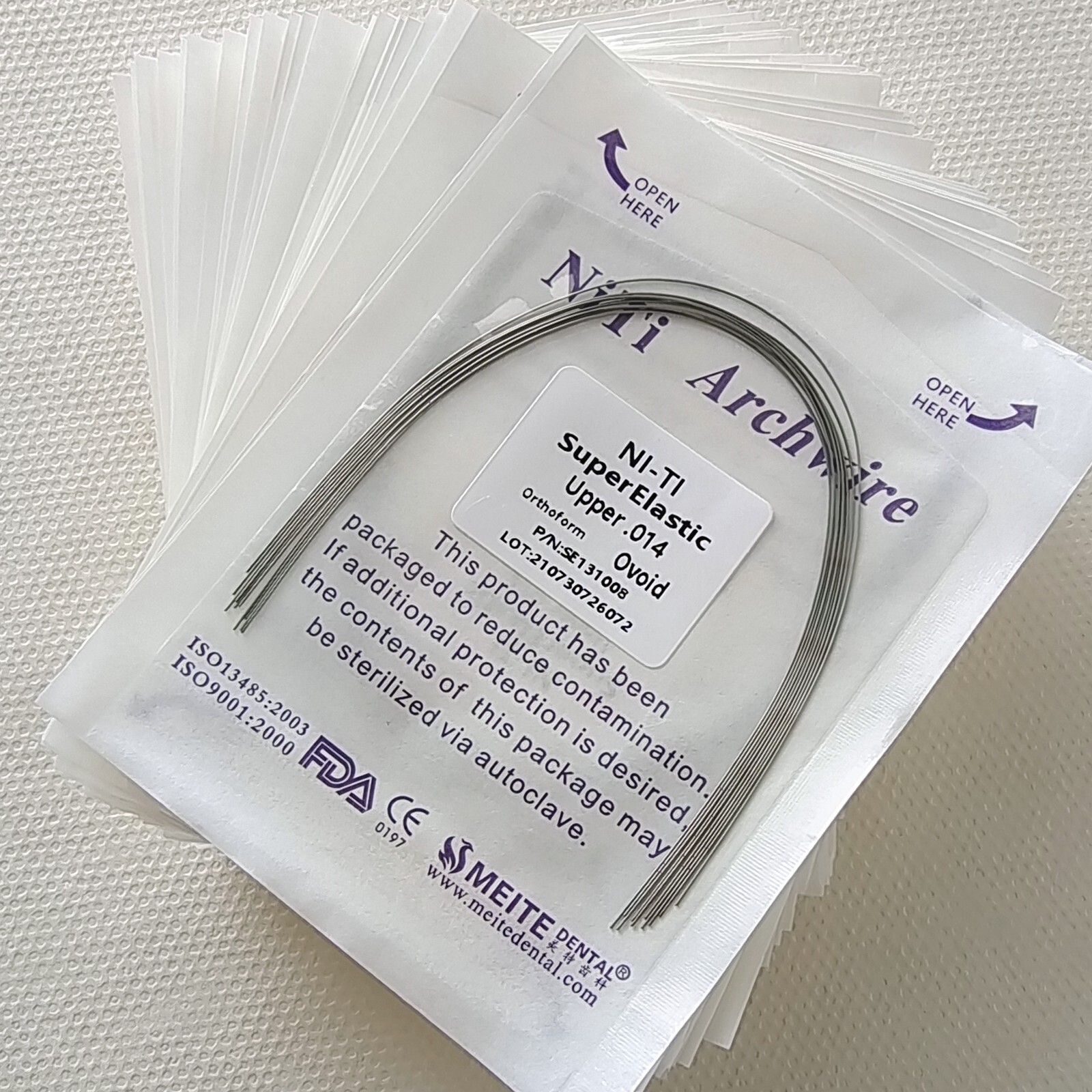 Dental Orthodontic Braces Kit 0.022 Roth Brackets NiTi Arch Wire Ligature Ties