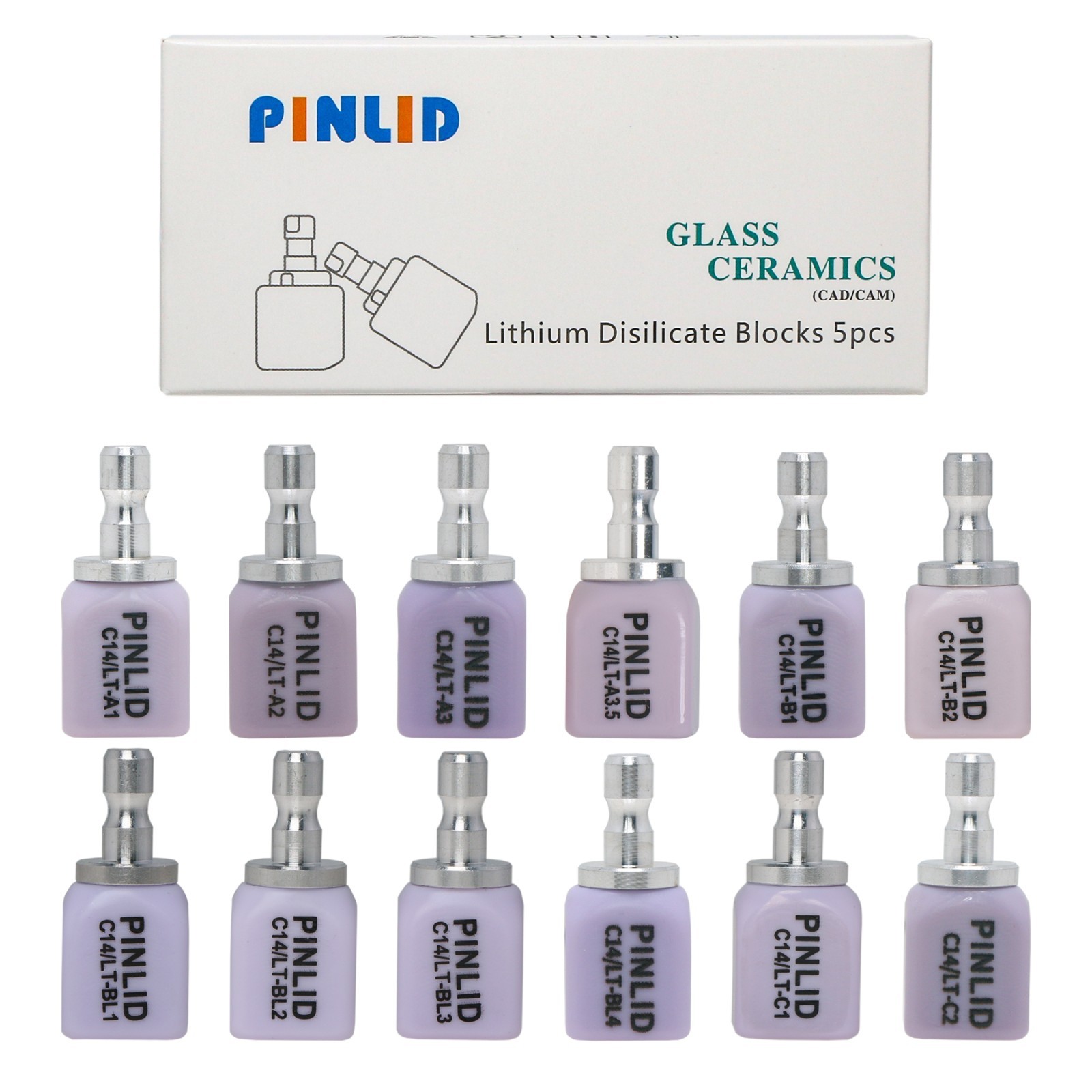 US Dental C14 CAD/CAM Emax Glass Ceramic Block Lithium Disilicate CEREC Block