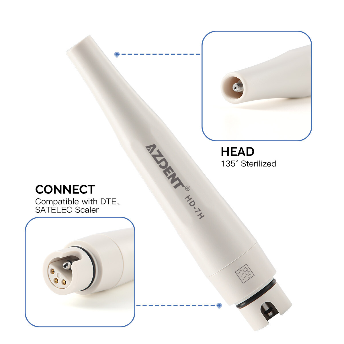 Dental Ultrasonic Piezo Scaler Handpiece LED Fit Woodpecker/EMS/SATELEC 135°