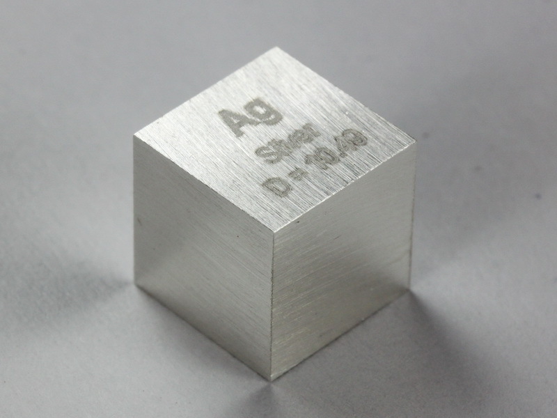 Silver density cube ultra precision 10.0×10.0x10.0mm – 99.9% purity