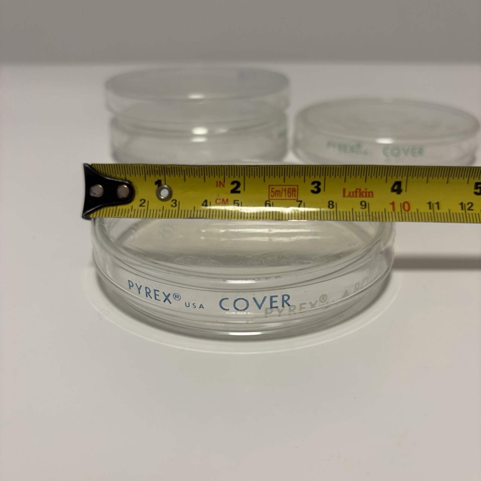 PYREX Corning 3160 100×15 mm Petri Dish Covers and Bottoms Lot Of 4 Sets READ