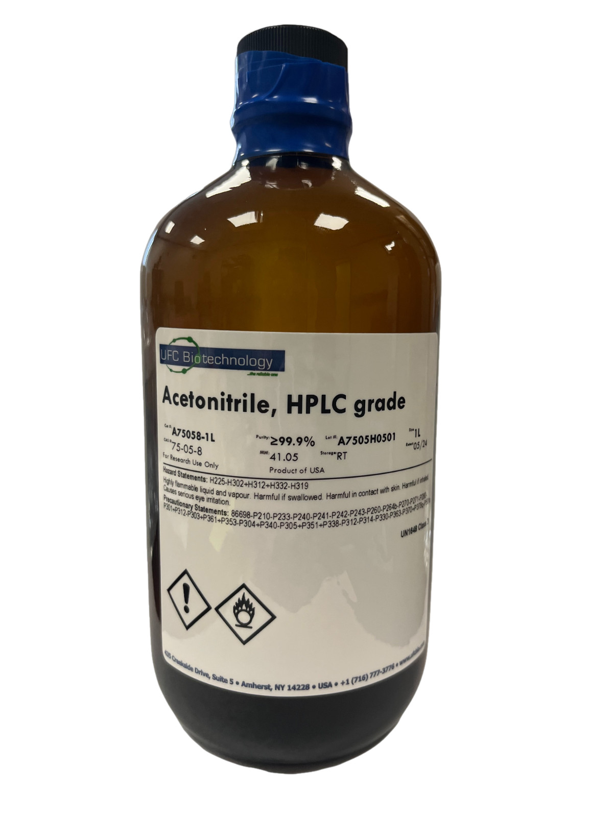 Acetonitrile, HPLC grade, 99.9+% Pure – 1L