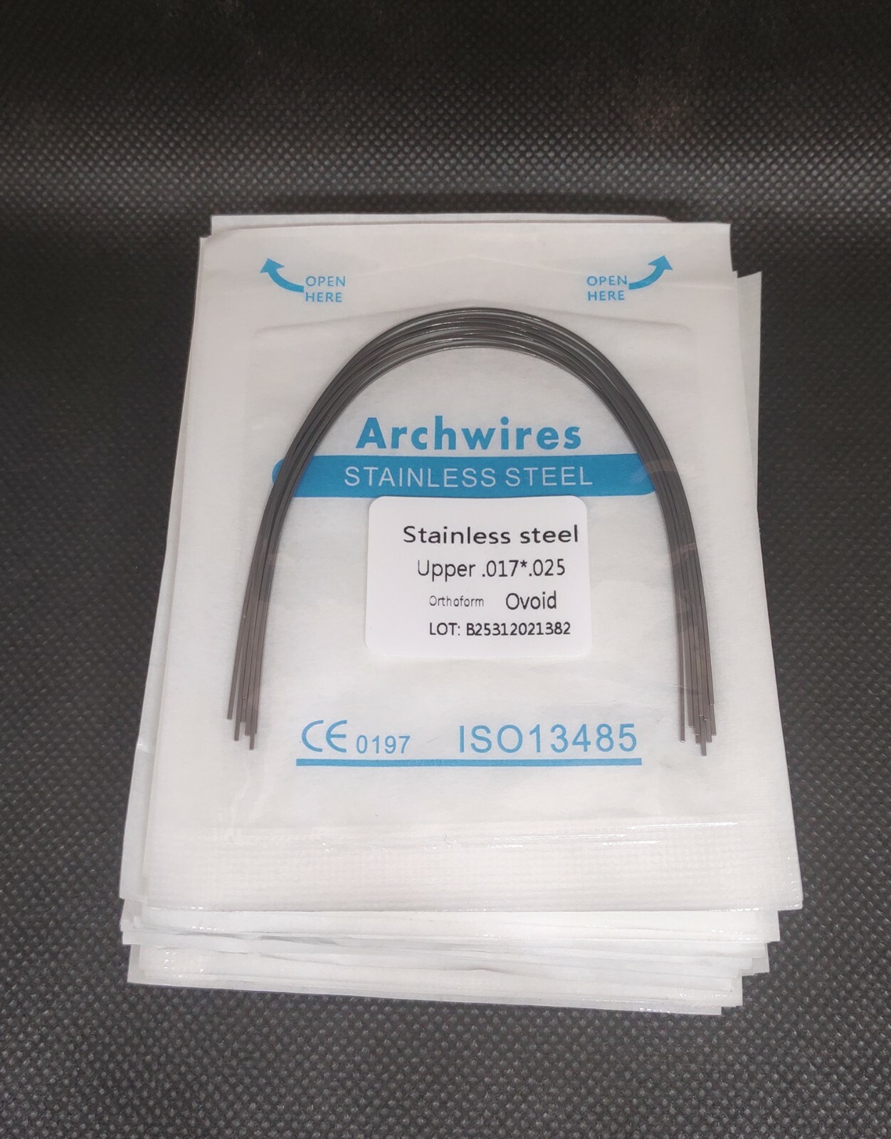10 Packs Dental Orthodontic Stainless Steel Arch Wires Rectangular Ovoid/Natural