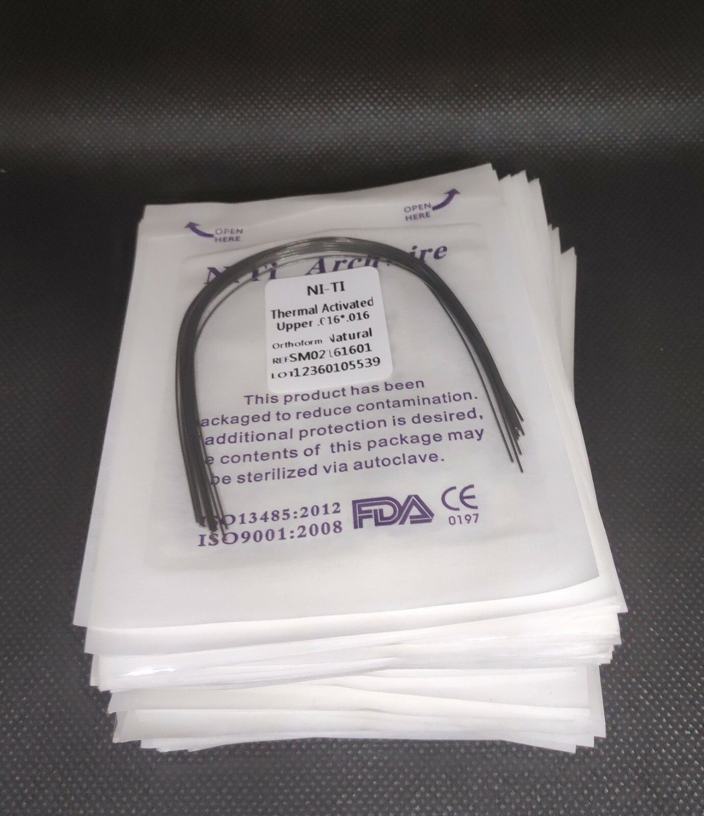 Dental Orthodontic Thermal Activated NITI Arch Wires Rectangular Natural Form