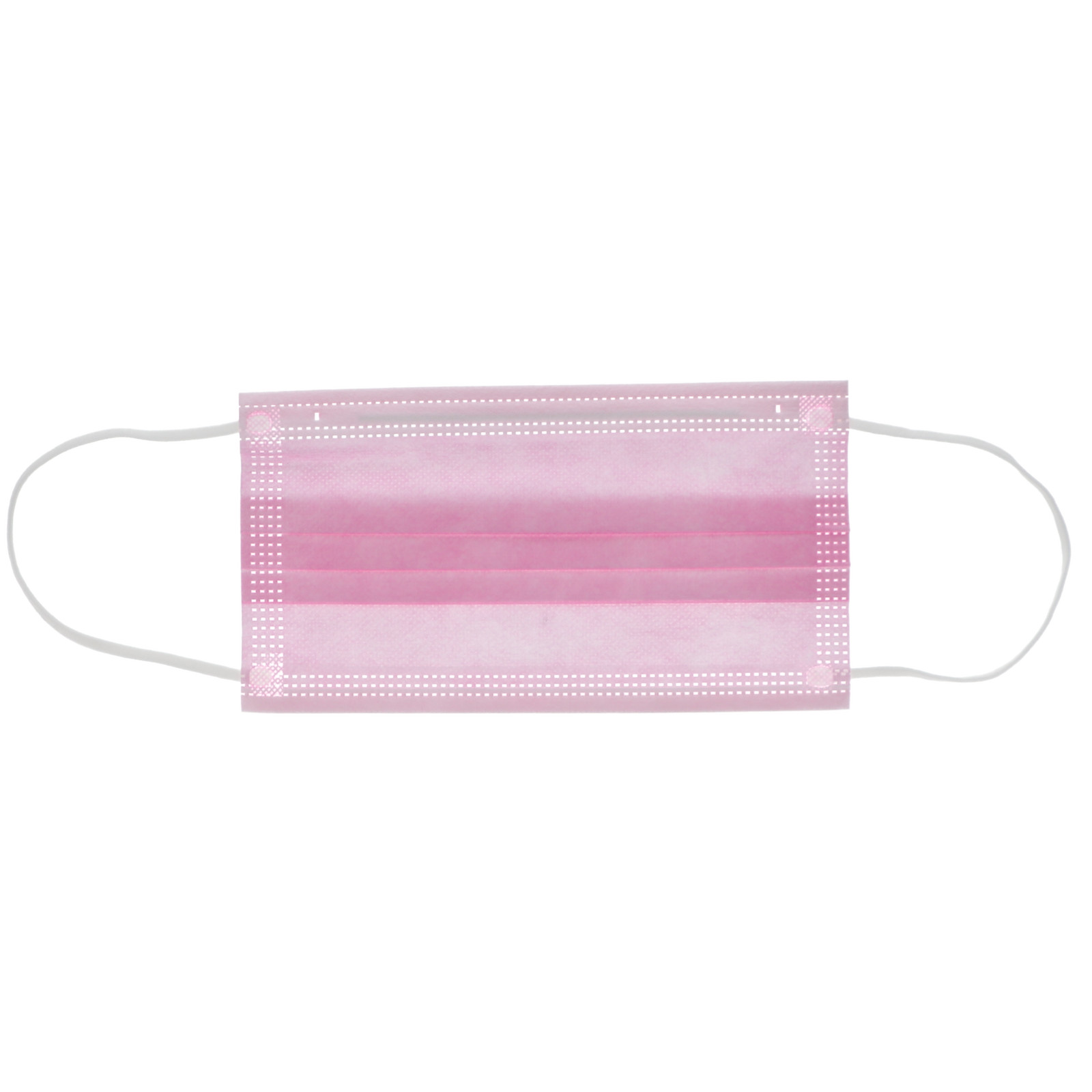 House Brand Dentistry 109131 HSB Earloop Face Masks 3-Ply ASTM Level 3 Pink 50Bx