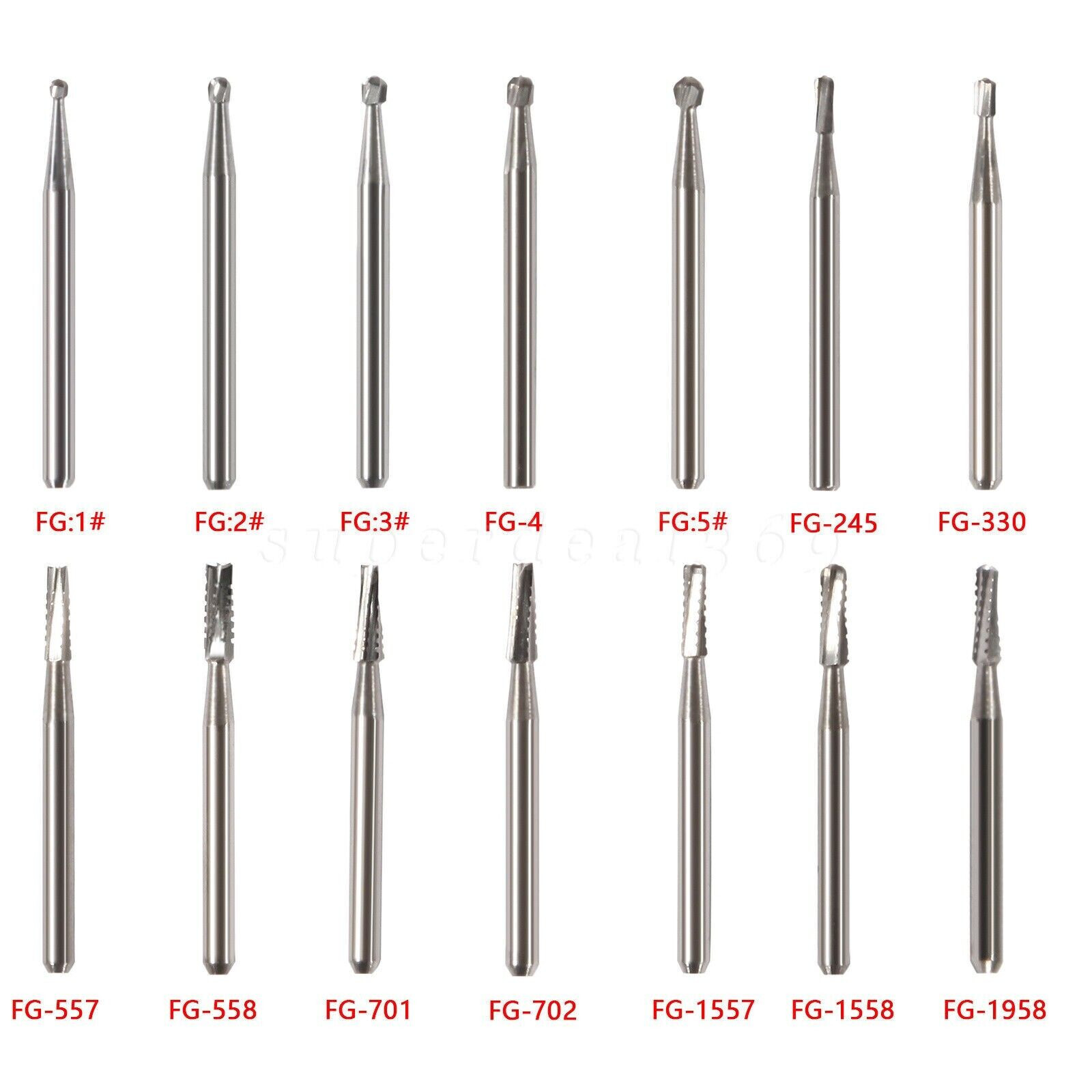 Dental Carbide Burs FG 19mm / FG SURG 25mm Long Shank Surgical High Speed