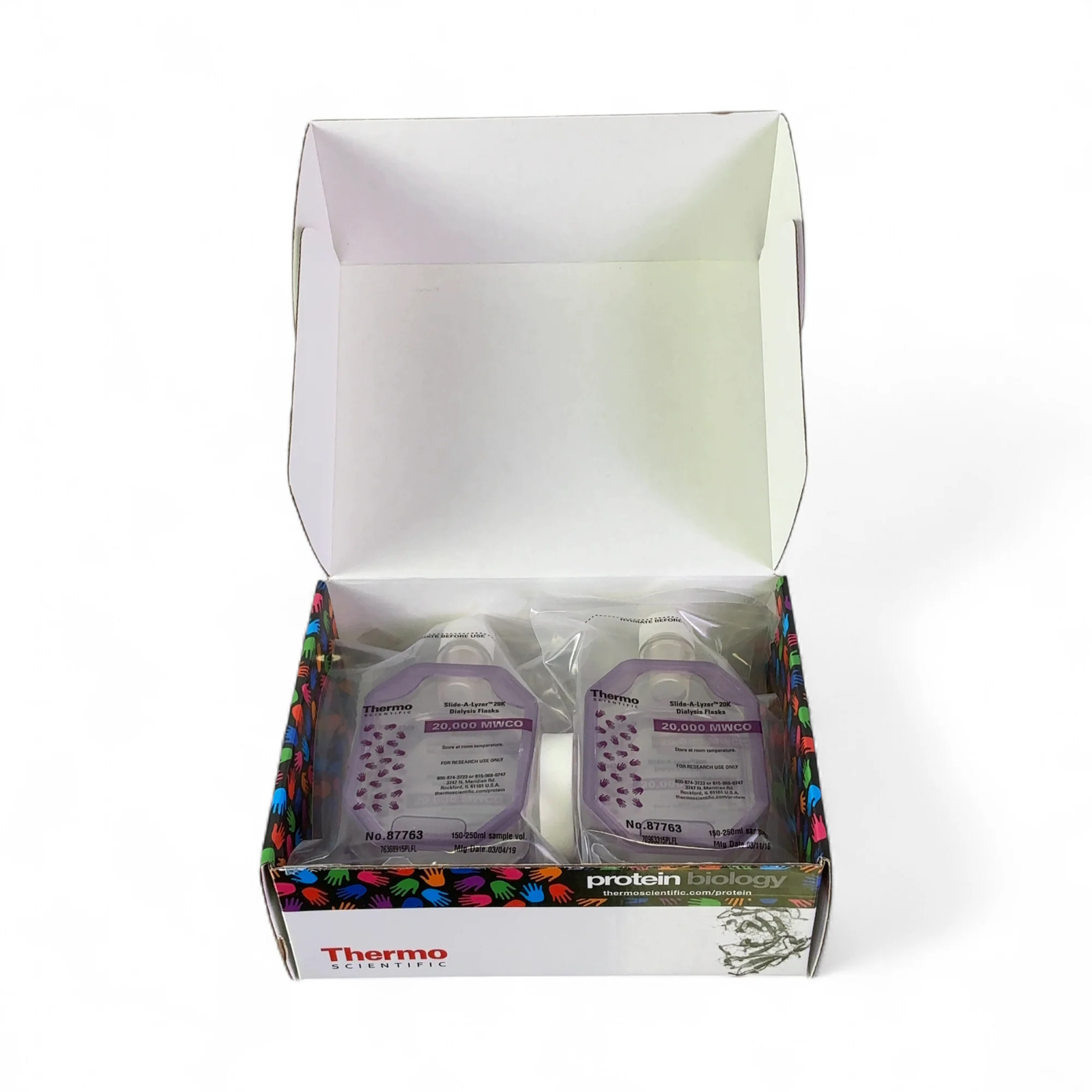 Thermo Scientific 87763 Slide-A-Lyzer Dialysis Flask Lot of 2 250mL NEW OPEN BOX
