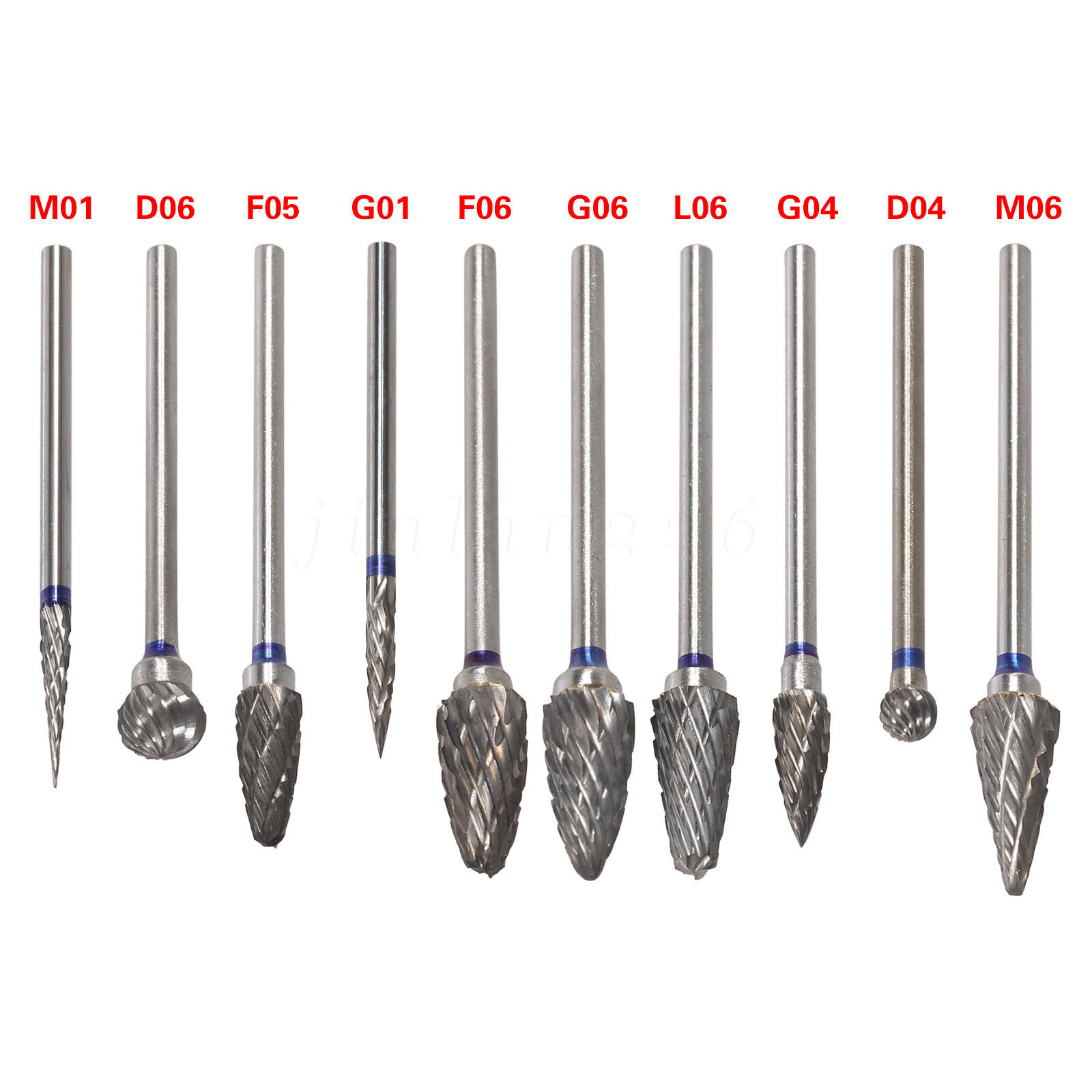 10 Pcs HP Tungsten Steel Carbide Cutter Dental Denture Burs Lab Drill Polisher P