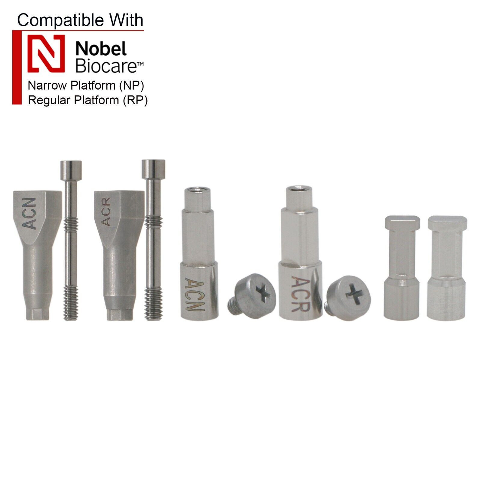 Dental Impression Coping Transfer Open Close Tray RP NP Fit Nobel Biocare Active