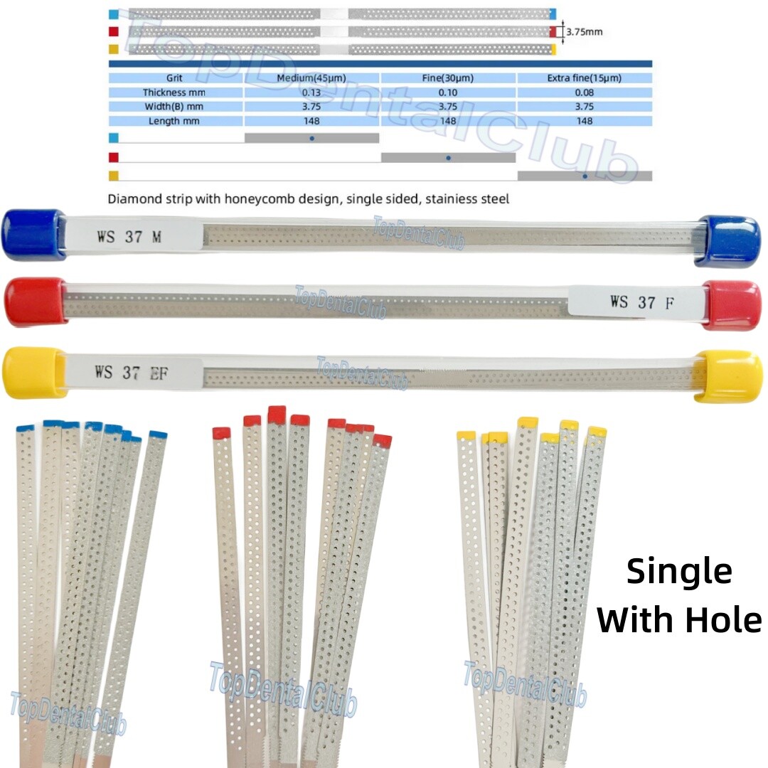 Dental S.S Diamond Polishing Finishing Strips Metal Polishing Sands Single Side