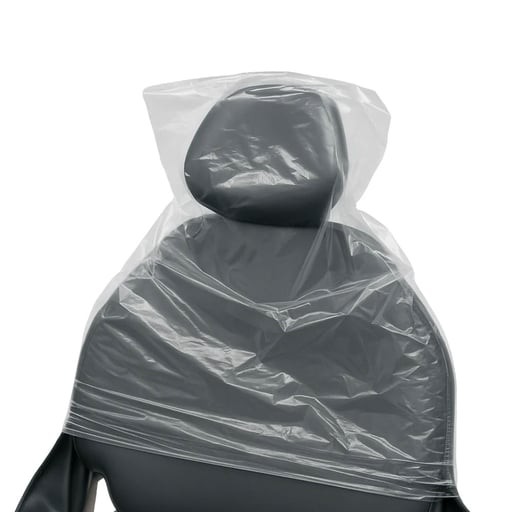 RMH3 Dental Disposable Half Chair Sleeves, 27.5″ x 24″, Clear Plastic Protectors
