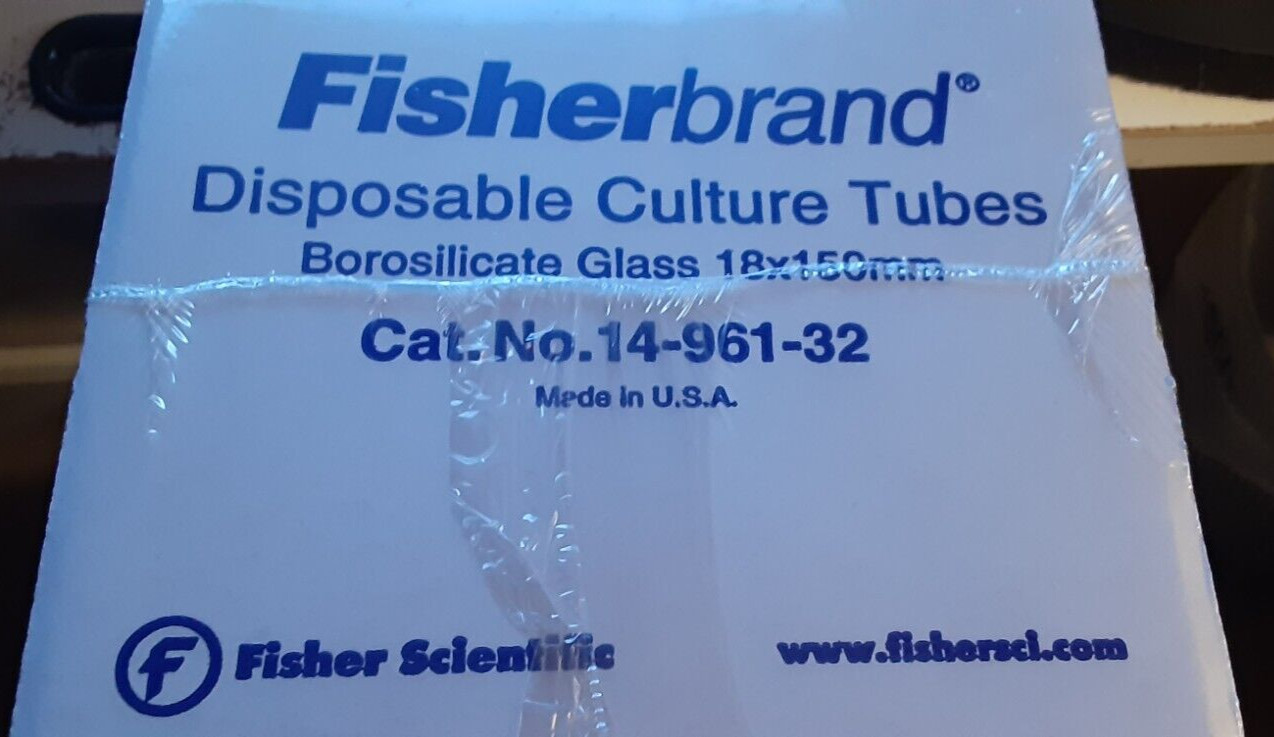 Fisherbrand 18 x150 mm Borosilicate Glass Culture Tubes (125 pk ) 14-961-32