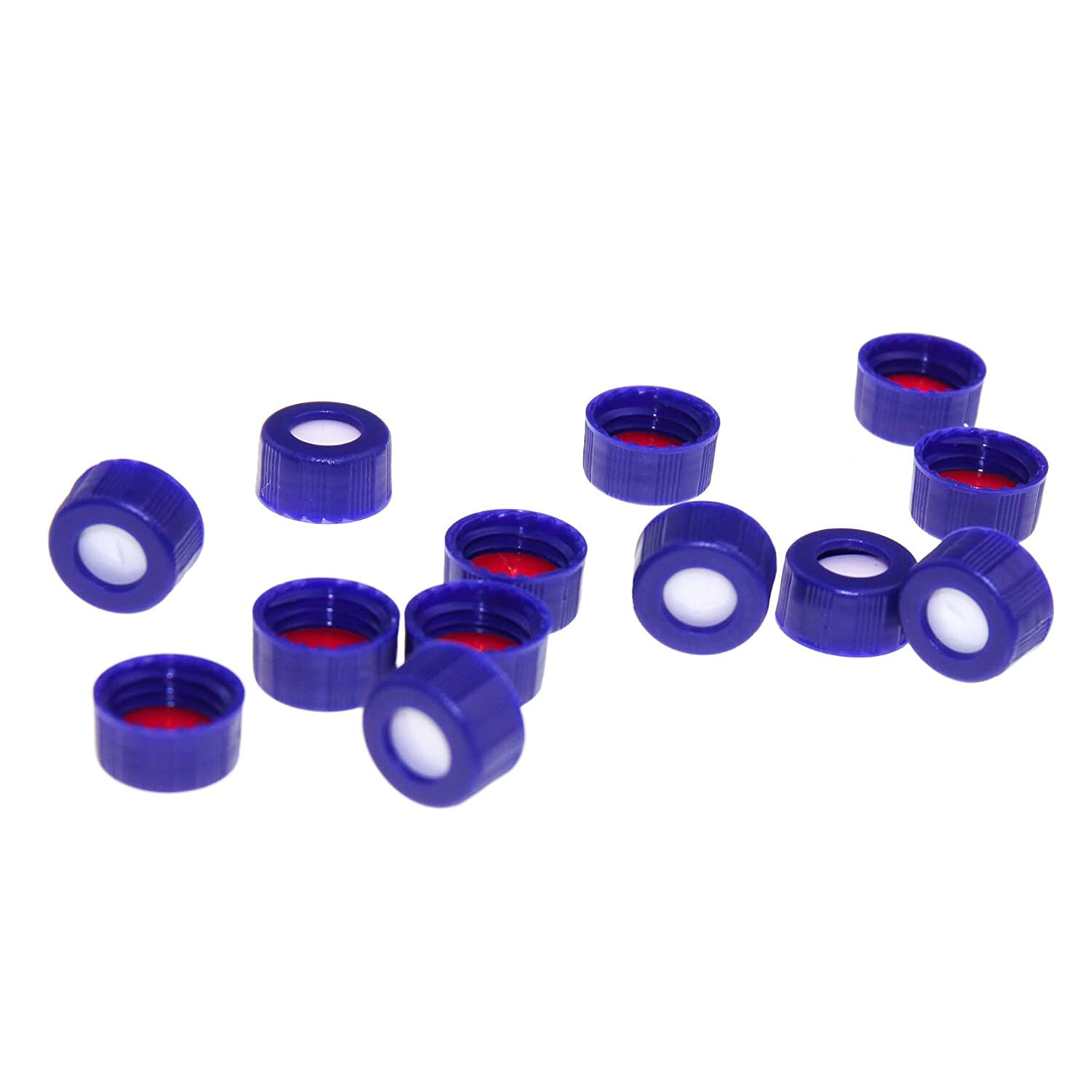 6000xAutosample Vial Cap,9-425 HPLC 2ml Vial Screw Thread Blue caps,9mm