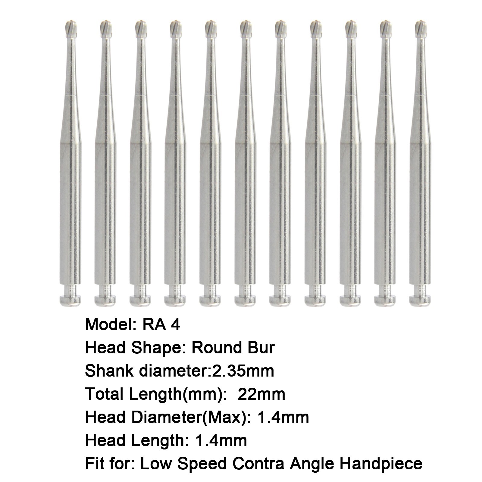 Wave Dental Carbide RA Latch Burs Taper Fissure Round Surgical Bur 4 8 701 557