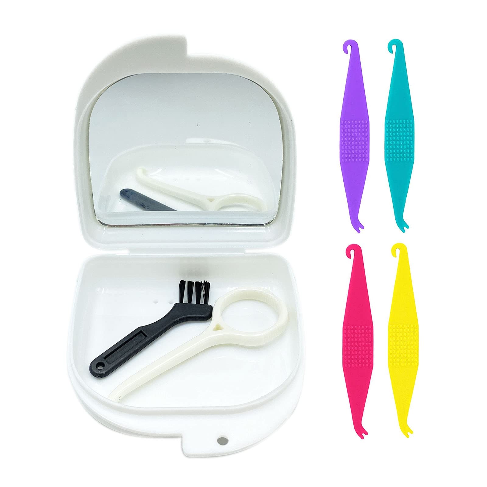 Oral Care Disassembly Kit/7pcs Including 1 Retainer Case with Mirror and Vent…