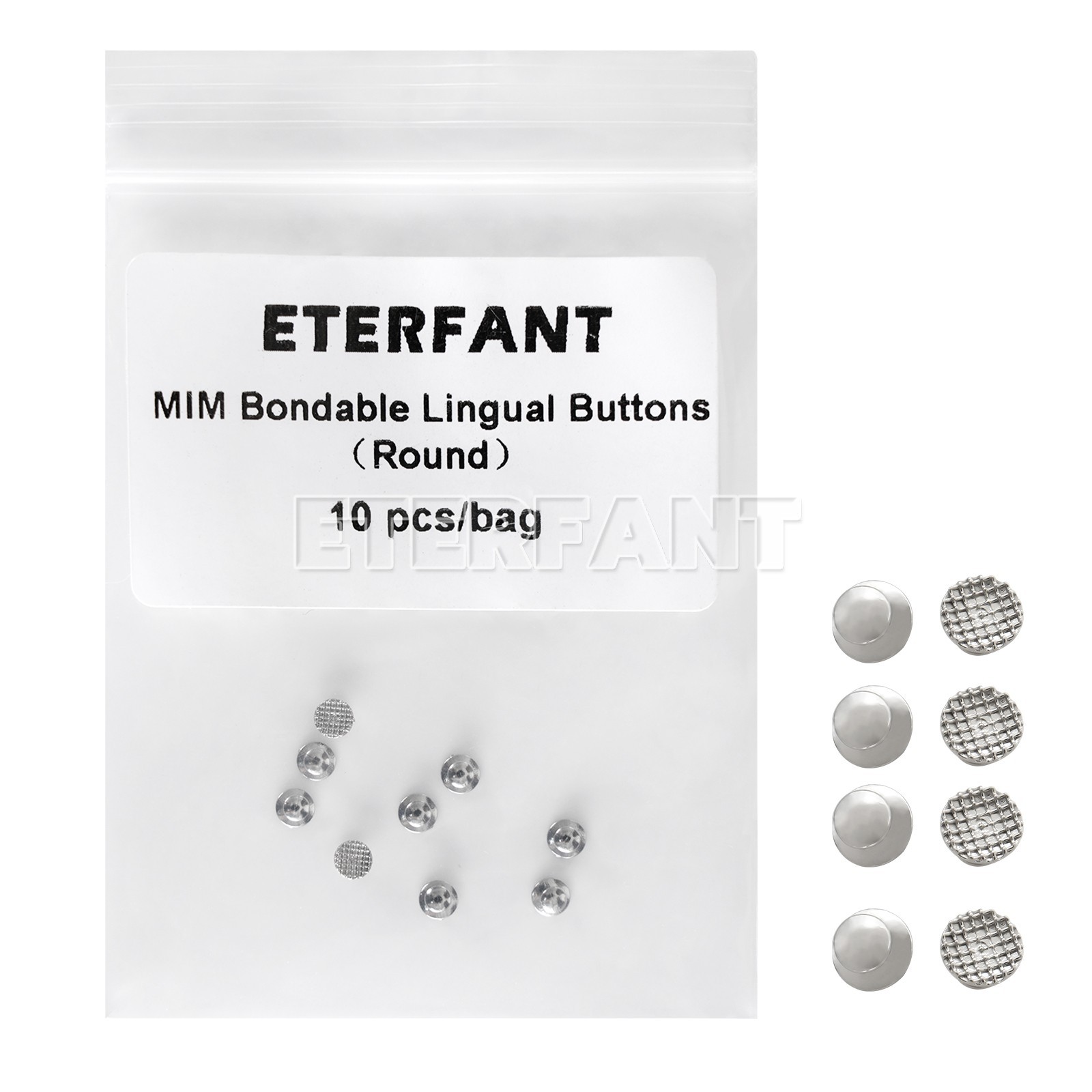 10PCs ETERFANT Dental Ortho Lingual Button Round Traction Hook Bondable US