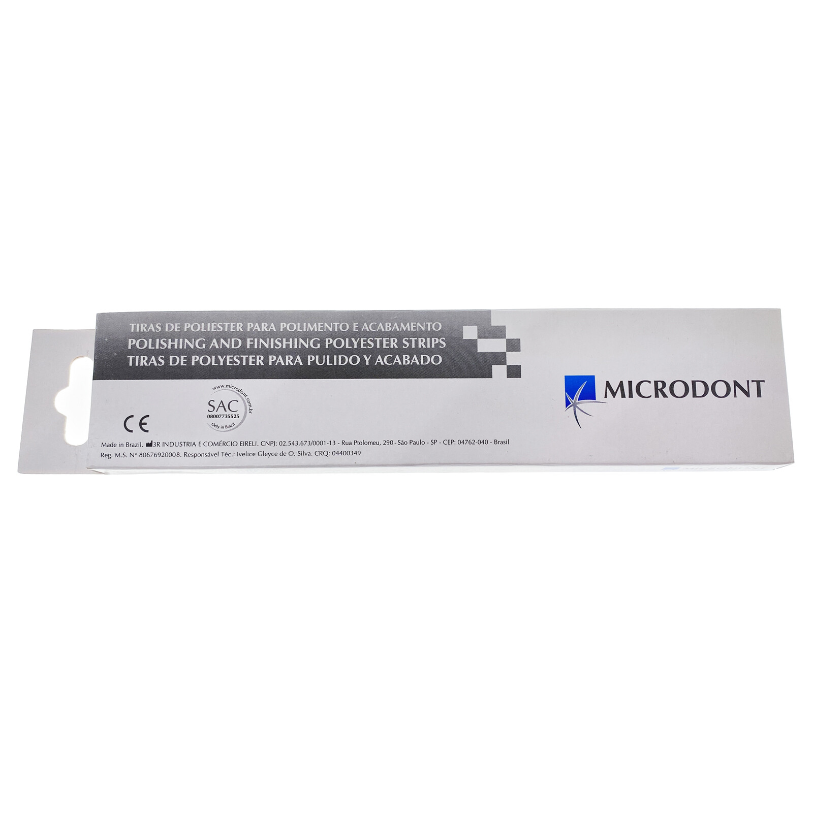 Microdont Dental Polishing Strips Polyester 170*4mm (1-side) 100 per Box