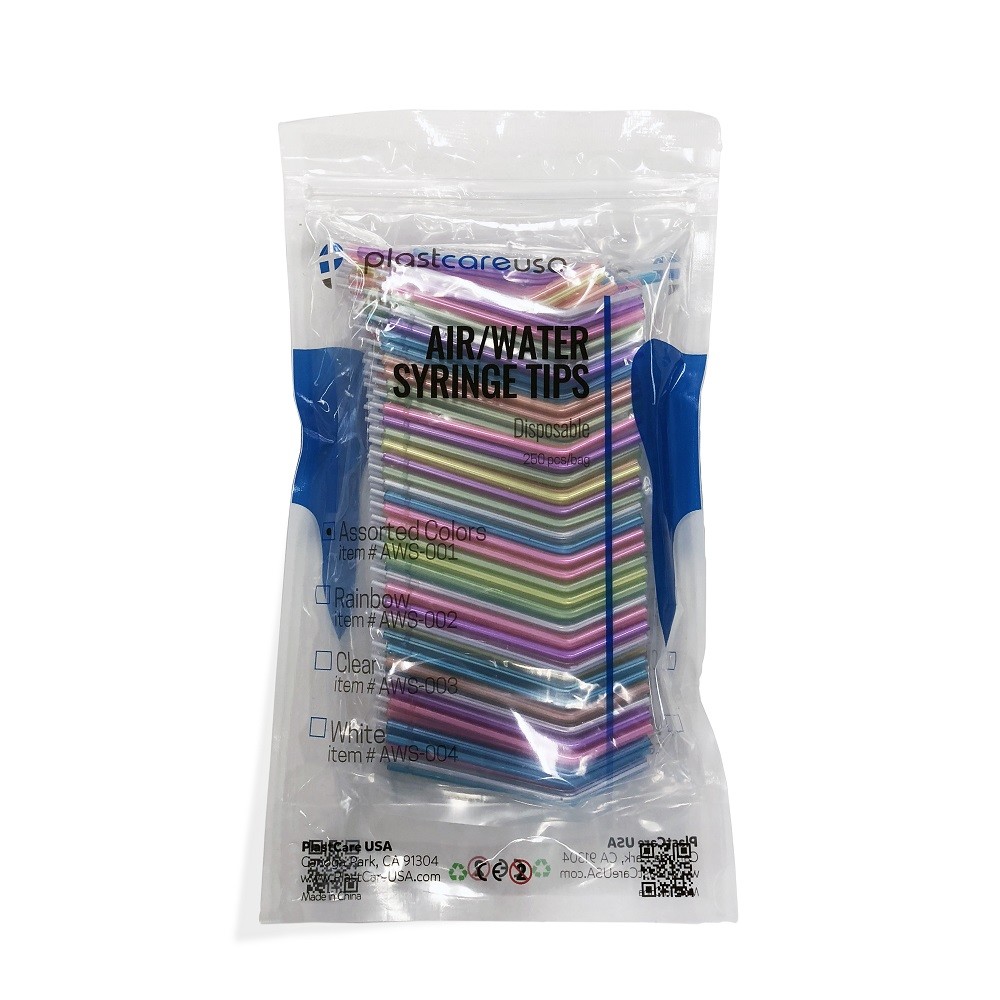 AIR WATER SYRINGE TIPS MULTI COLORED ASSORTED TIPS 250/PACK