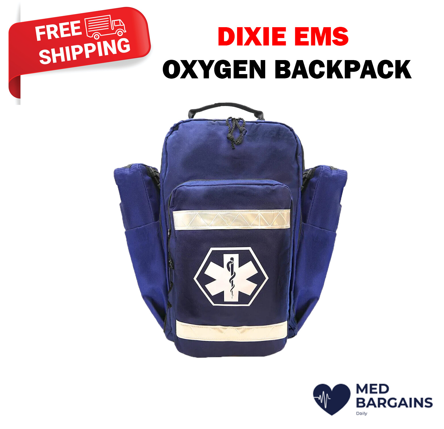 Dixie Ems Ultimate Pro Trauma O2 Backpack with Modular Pouch Design Oxygen Gear
