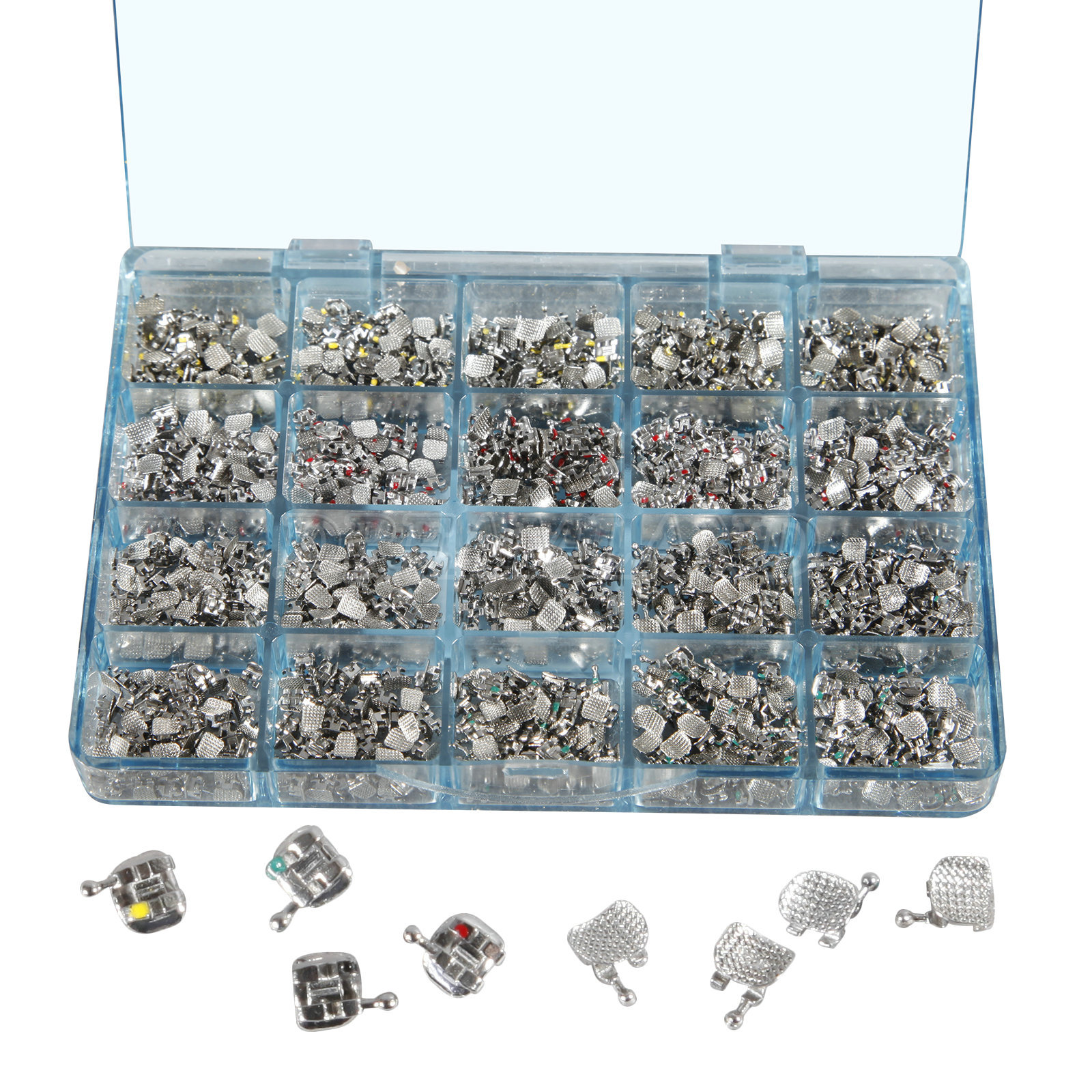 1000 PCS Dental Metal Orthodontics Brackets Brace MINI Roth.022 345 Hooks #2