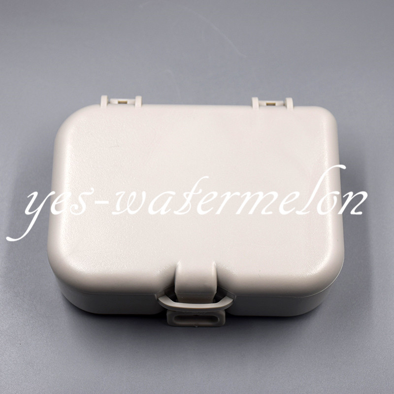 1 Set Dental Denture Storage False Teeth Box Case With Mirror and Clean Brush