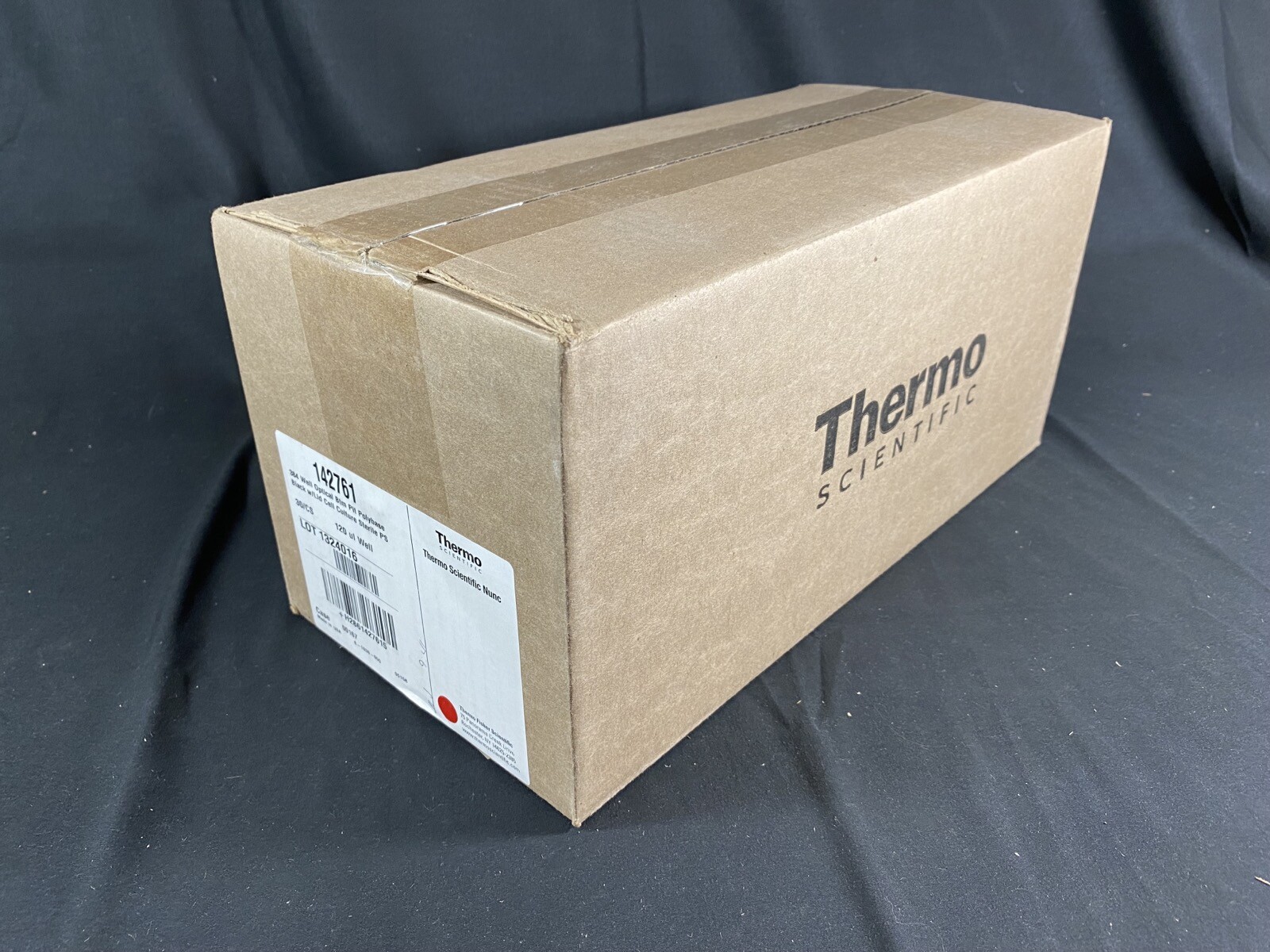 THERMO SCIENTIFIC NUNC 120μL Black Clear Sterile 384 Well Plate #142761 (30/Cs)
