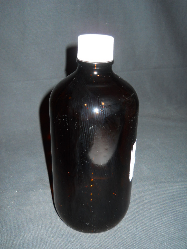 Unbranded Narrow Mouth 960mL / 32oz Amber Glass Bottle & White Cap