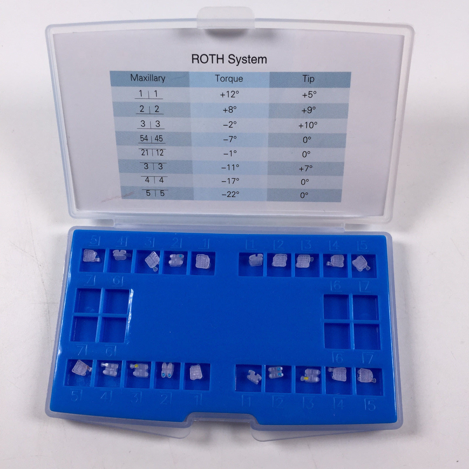 Dental ORMAER 3M Ceramic Brackets Mini Roth MBT 022″ Slot 018″ 345/3Hooks