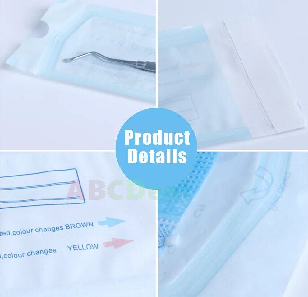 200pcs Self Sealing Sterilization Pouch Disposable Dental Instrument Storage Bag