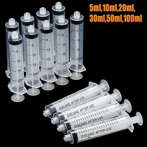 20-Pack 3ml Transparent Syringes – Luer Lock Design for Accurate Dispensing