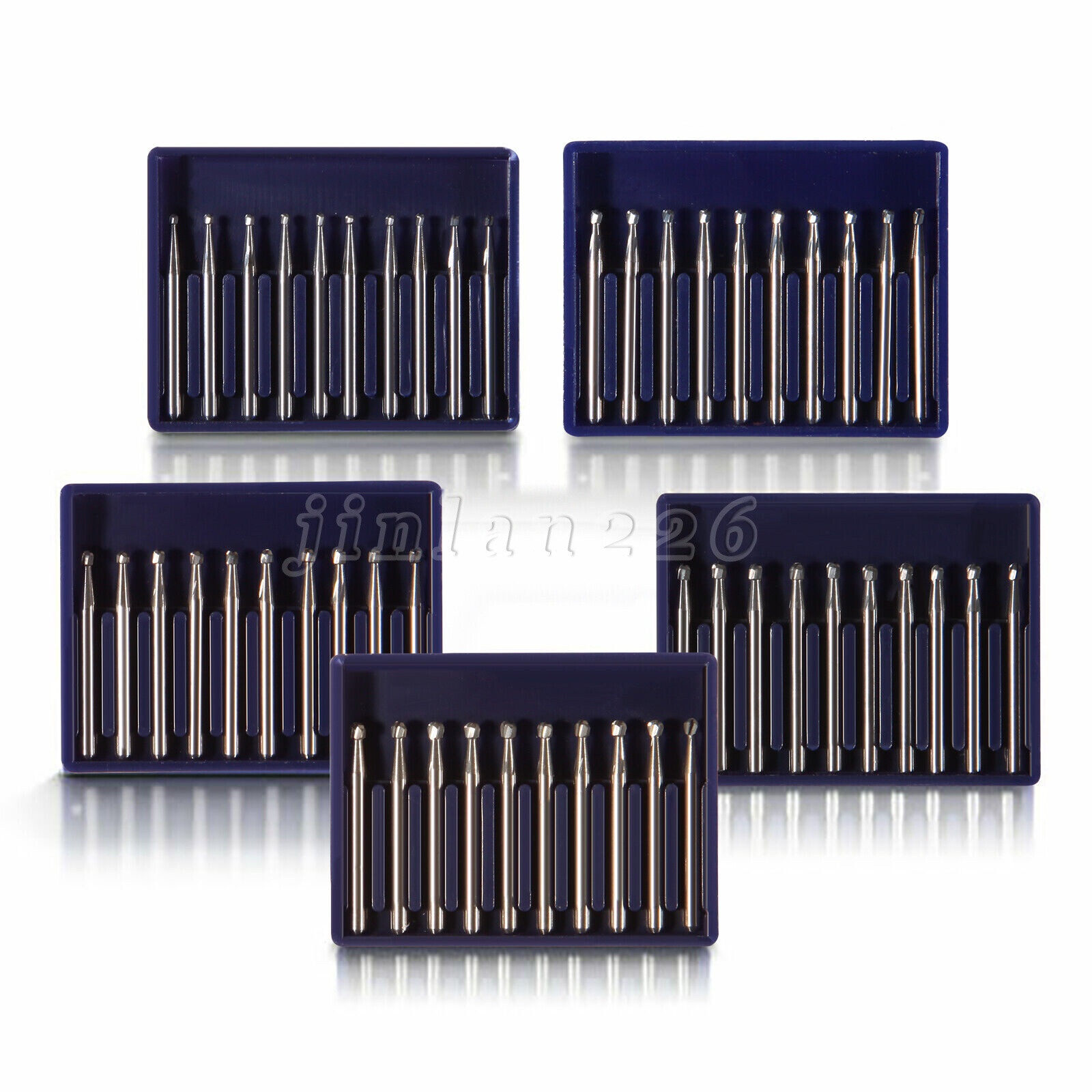 10 pcs High Speed Carbide Dental Bur Burs Friction Inverted Cone