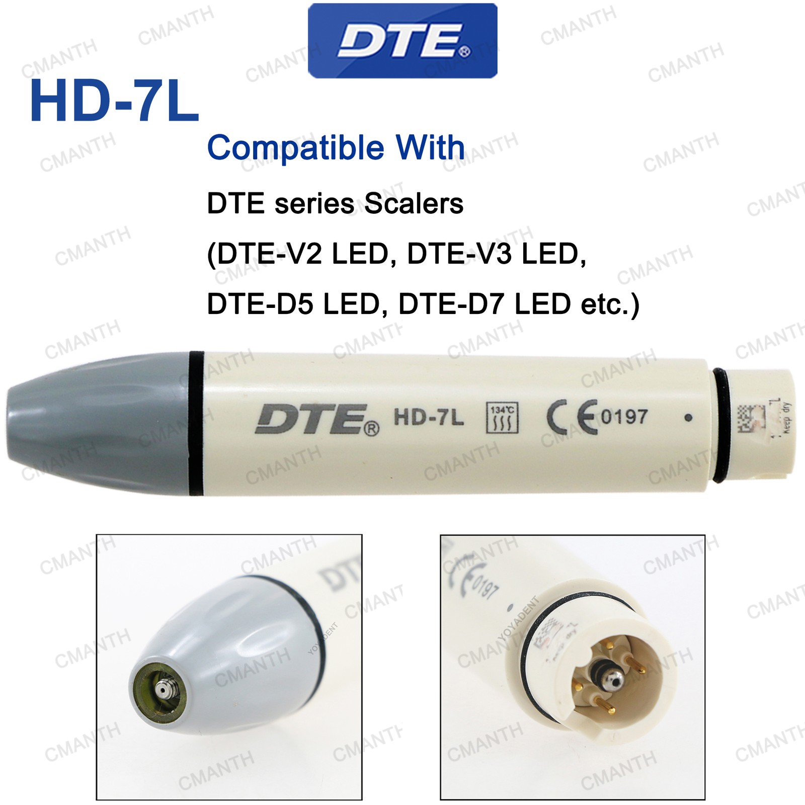 Woodpecker DTE Dental Ultrasonic Scaler Handpiece HW-5L HD-7L Scaler Tips G1 GD1