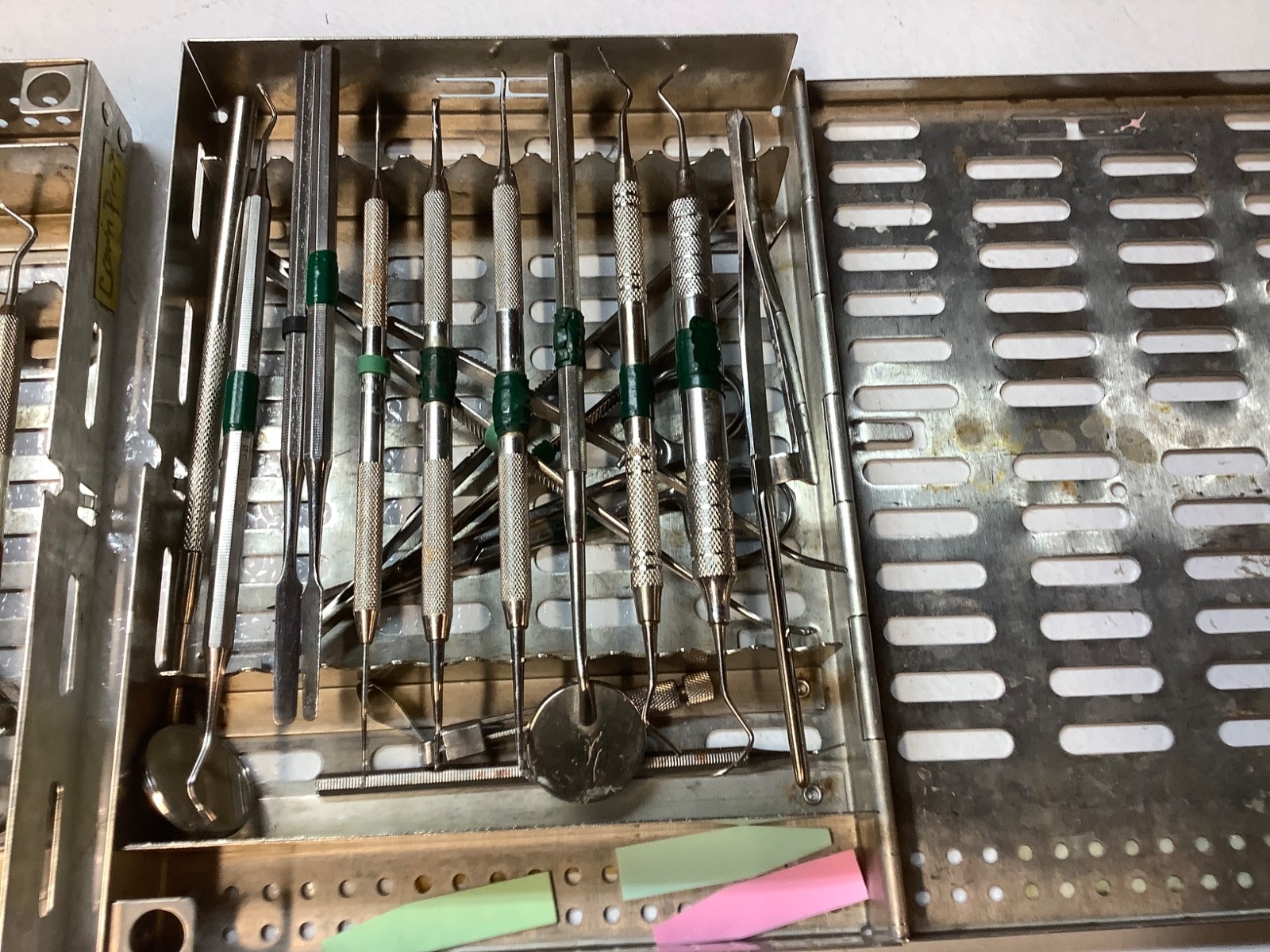 2 – DENTAL STERILIZATION CASSETTES WITH INSTRUMENTS USED