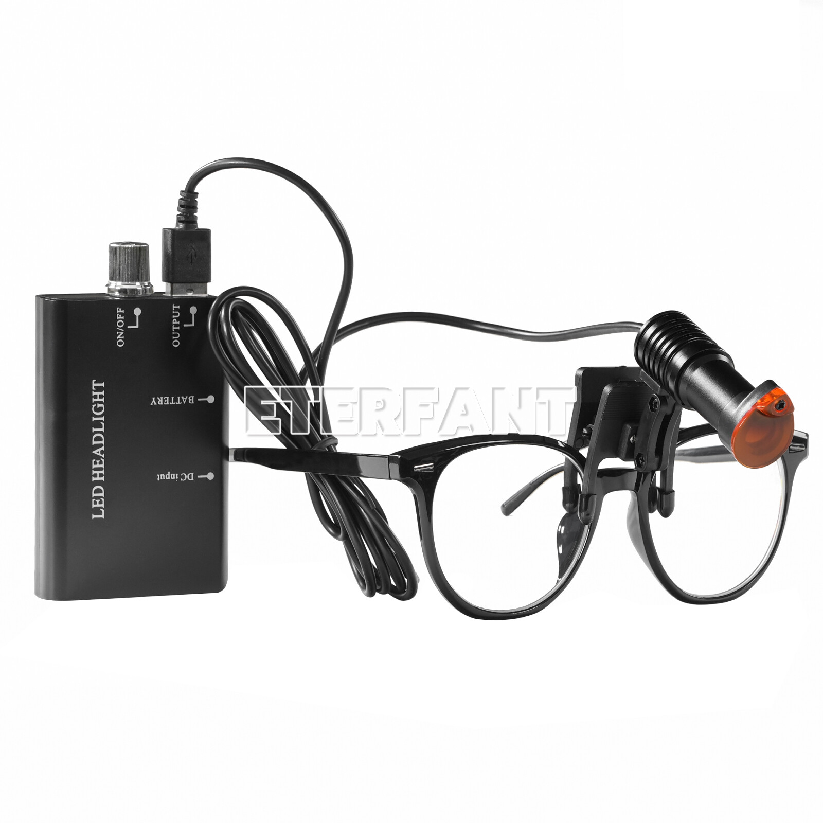 ETERFANT Dental 5W LED Headlight Lamp Metal Clip W/Filter for Binocular Loupes