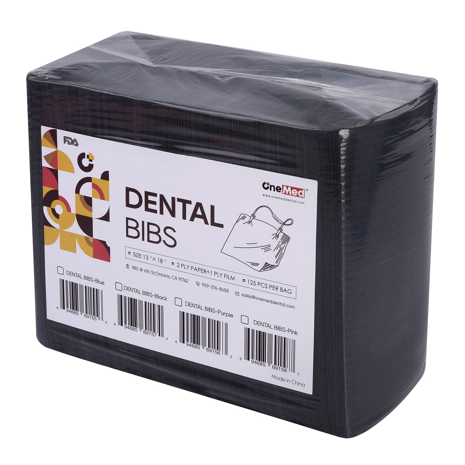 Black Disposable Dental Bibs 3-Ply Medical Tattoo Towel 13″x18″-Up to 2000