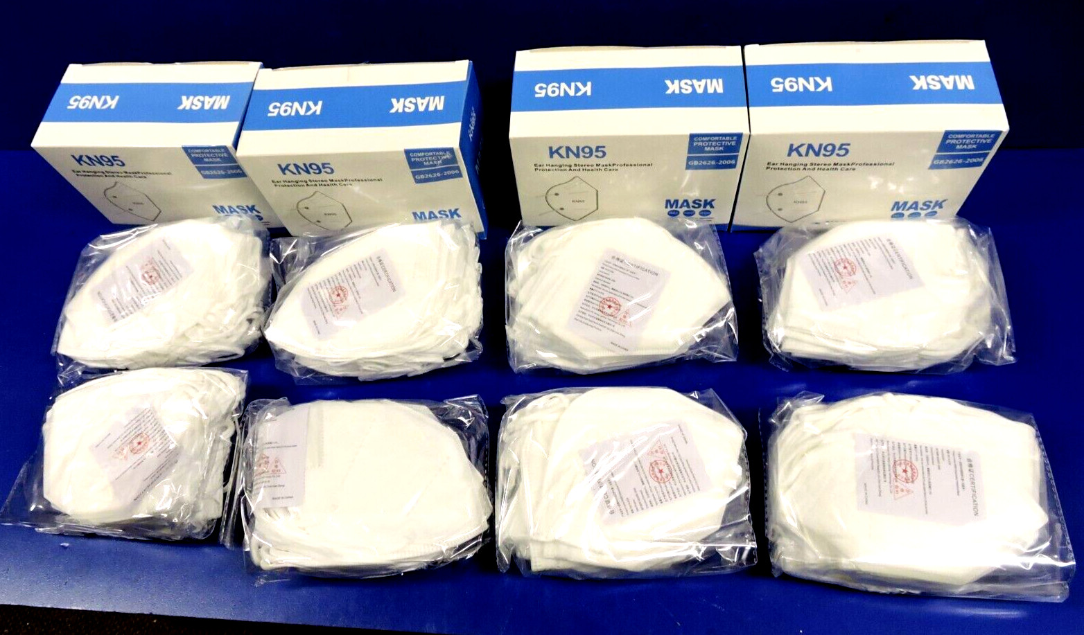 80 Pcs KN95 Face Mask Respirator Mouth Nose Cover 95% Protective 5-Layer / WHITE
