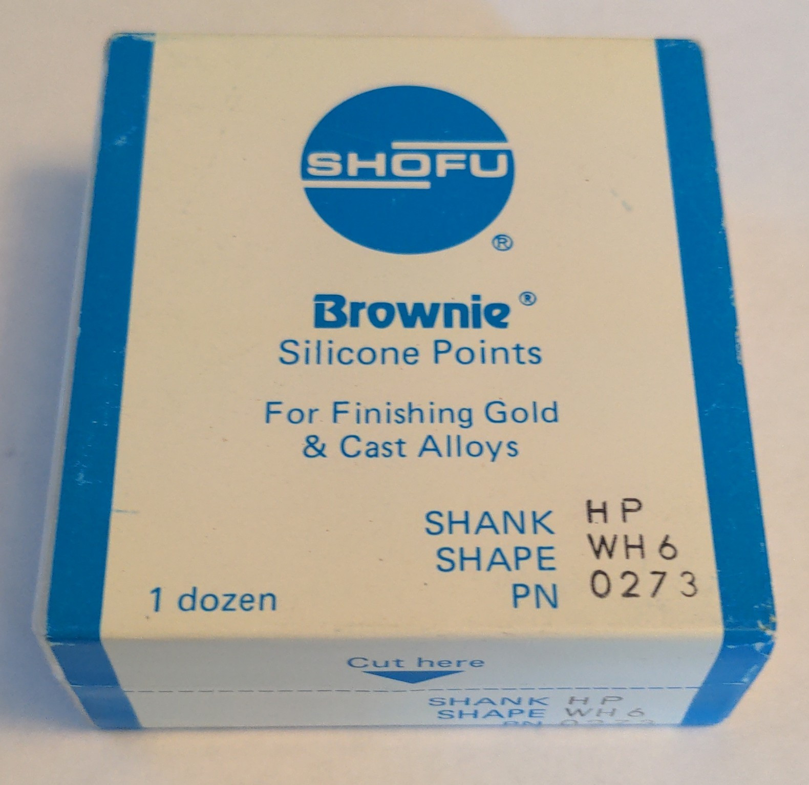 Shofu Brownie Silicone Points HP Long Straight Shank WH6 PN 0273 1 Dozen