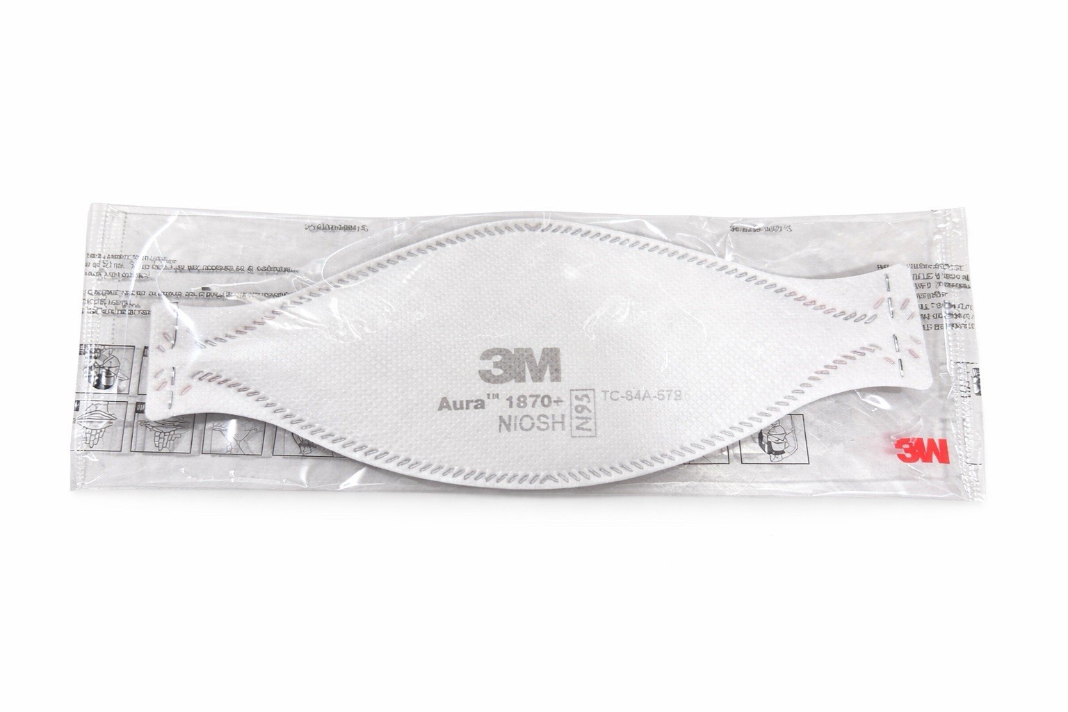 3M Aura 1870+ N95 Masks Individually Wrapped Case 440 Masks