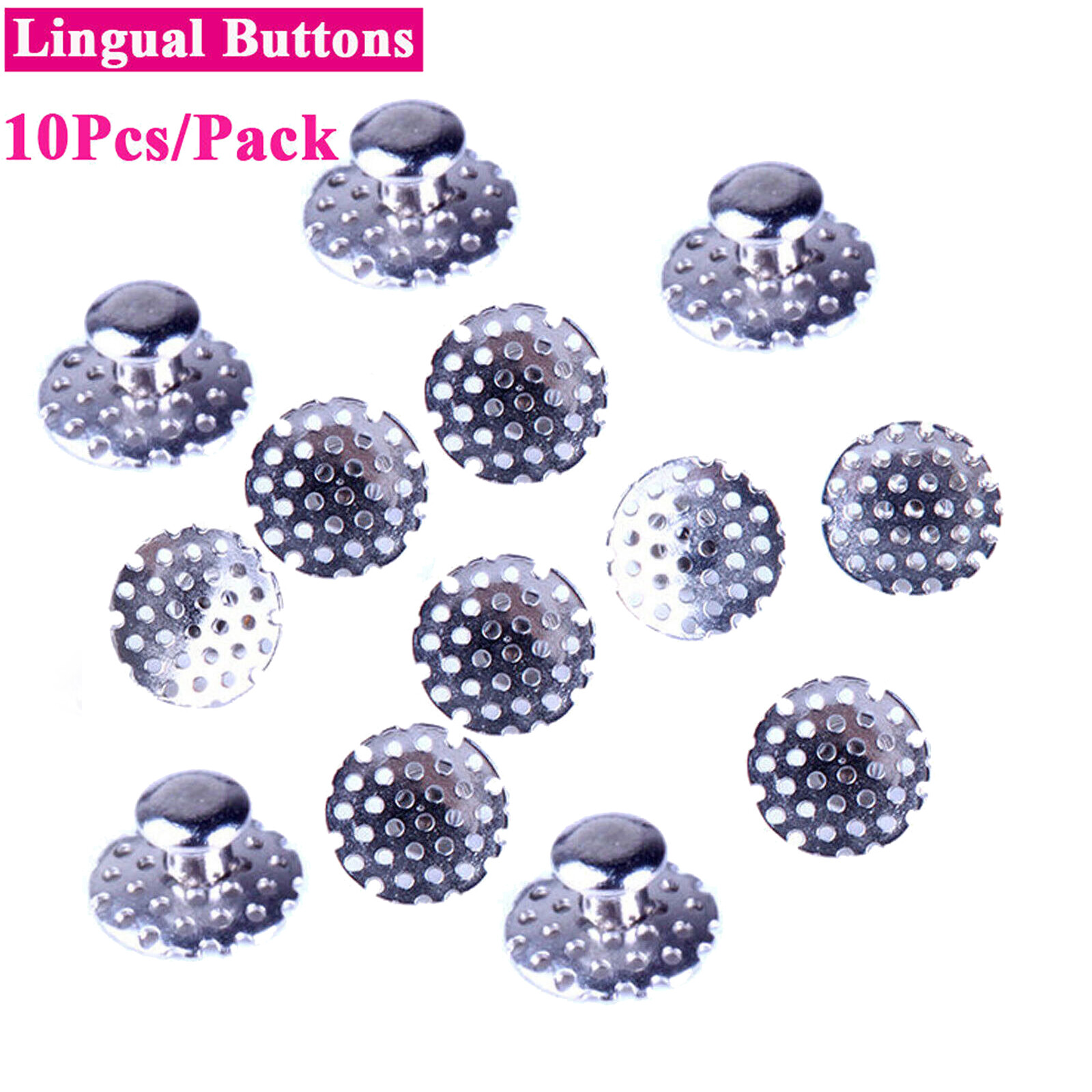 Dental Orthodontic TOMY Round Perforated Hollow Lingual Buttons with Holes