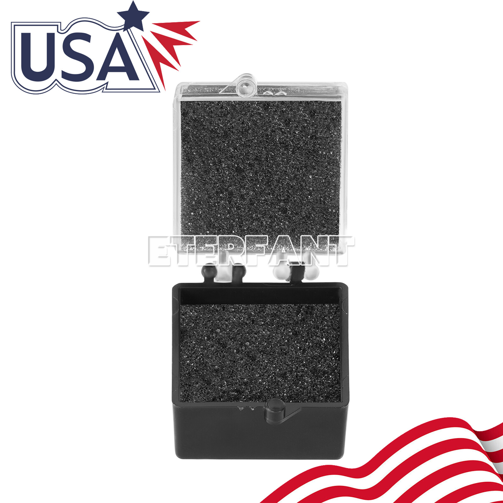 1000Pcs/Pk Dental Lab Jewelry Coin Crown Boxes 1×1 Clear Top with Sponge Fillers