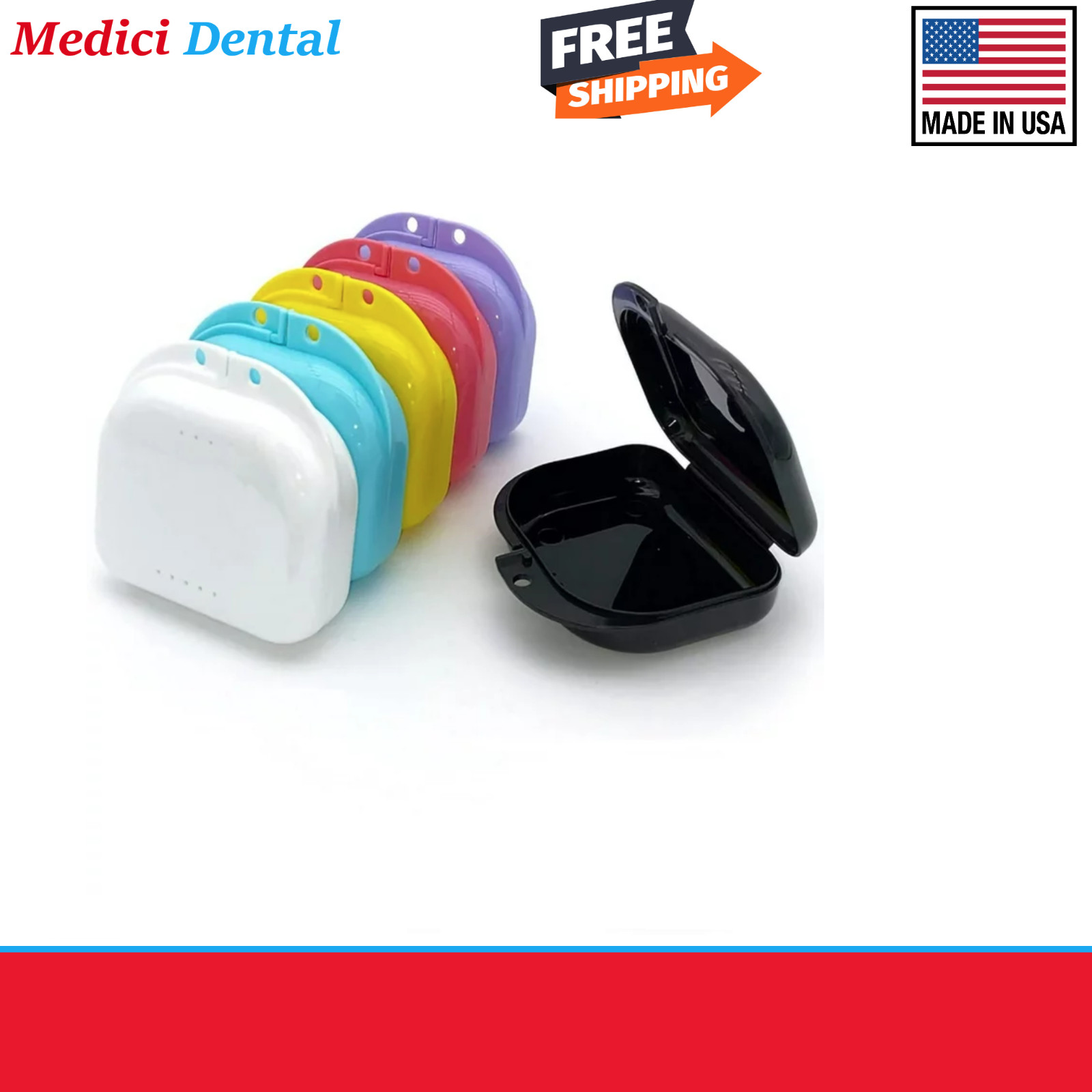 Dental Denture Box case carrier – Retainer Box – 1′ Deep, Upto 150Pk Assorted